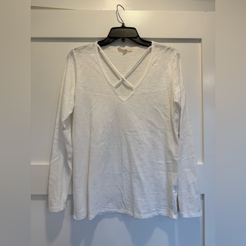 Lovestitch Ivory V-Neck Blouse